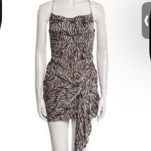 caressa mini dress Stone Slinky Ruched Tie Strap Bodycon Dress
